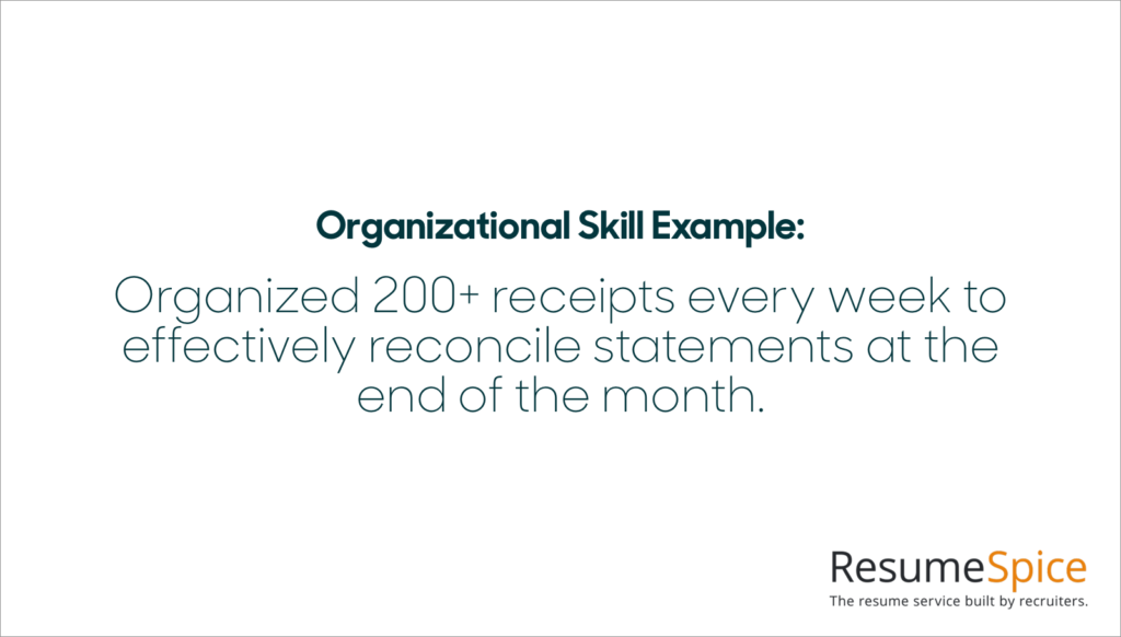 Organizationalskills - Resumespice Organizational Skills