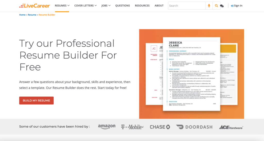 Livecareer - Resumespice Livecareer