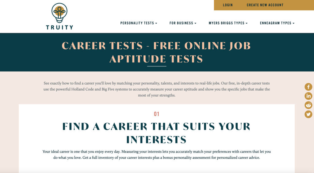 Truity Career Tests - Resumespice Truity Career Tests